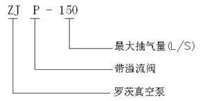 ZJP系列羅茨真空泵型號(hào)意義